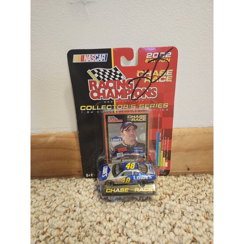 Signed Racing Champions 48 Jimmie Johnson Chase Race 2002 NASCAR Lowe’s Chevy